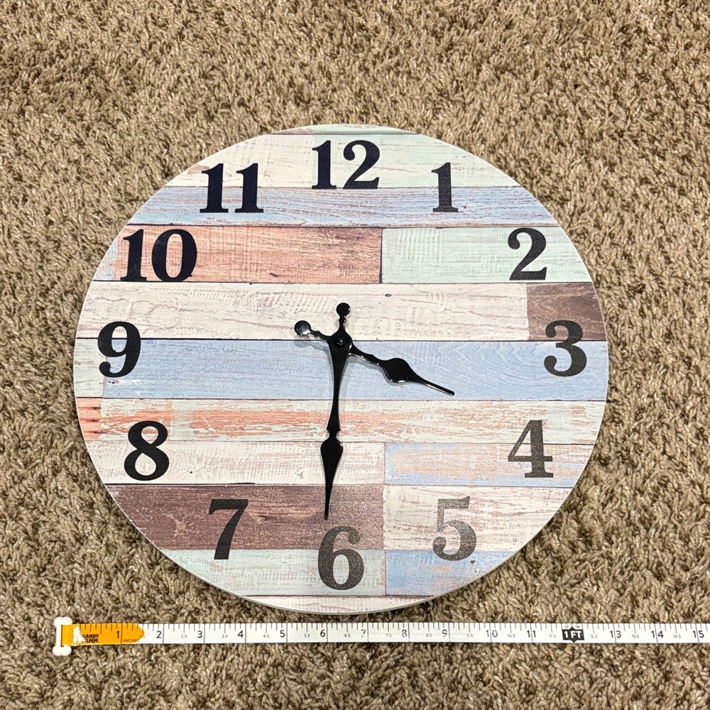 Rustic Multicolor Wall Clock